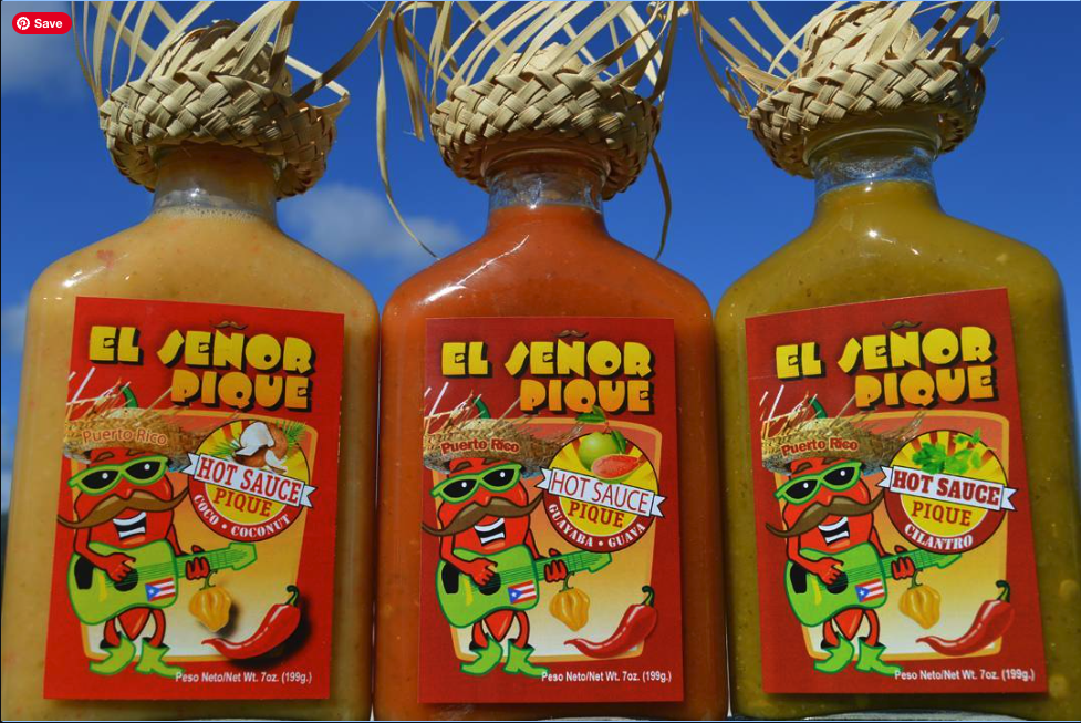 Botellas El Señor Pique con sombrero de paja